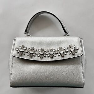 Michael Kors Ava XS crossbody bag in silver - EUC